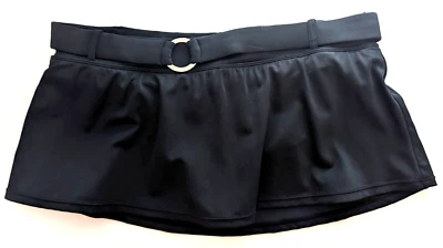 Nike Swim Skirt Womans Sz 10 Black Circle Ring Belt Mini Athleisure Beach Pool - Image 1 of 4
