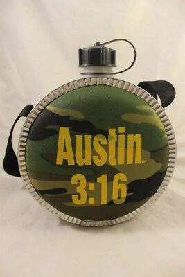 WWF 1990's Attitude Stone Cold Steve Austin 3:16 Rare Camo Canteen WWE Wrestling - Image 1 of 4