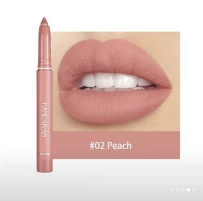 2 In 1 Matte Lipstick Pencil Kiss-proof Pen Waterproof Peach Color - Image 1 of 4
