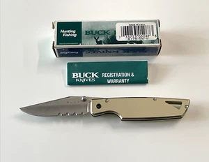 Buck 176GD Lightning HTA-II Knife ATS-34 Gold Aluminum USA 2002 - Picture 1 of 22