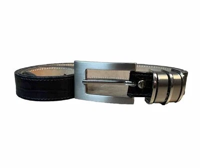 Cinturón BB Simon Acero Inoxidable Hebilla Estampado Animal Cuero Y2K Moda Foto 1 de 4