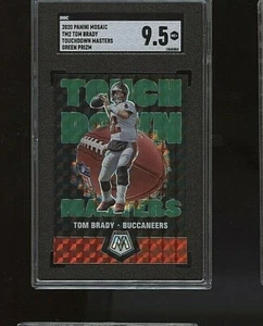 2020 Panini Mosaic FB Tom Brady Buccaneers Green Prizm #TM2 💥💥🎆SGC Graded 9.5 - Picture 1 of 2