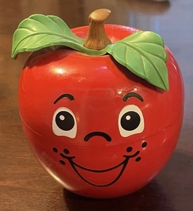Vintage 1972 Fisher-Price Happy Apple w/ Short Stem, Roly Poly Chime Works USA - Picture 1 of 6