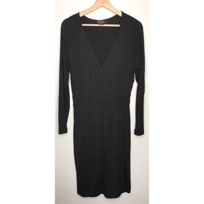 Vestido elástico manga larga jersey negro mate liso PENDLETON talla mediana Foto 1 de 4