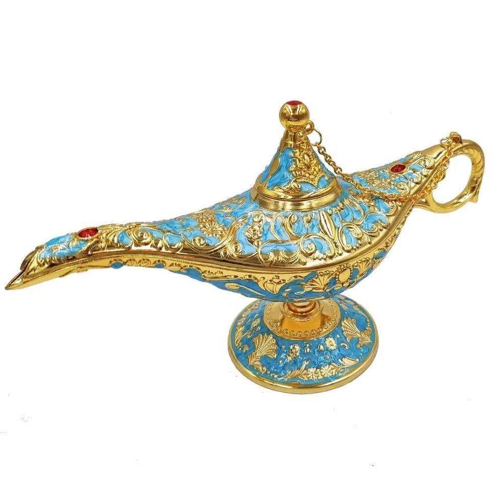 Lámpara Aladdin Genie De Colección Leyenda Aladdin Lámpara Mágica Luz de Deseos Arabian Co... Foto 1 de 4
