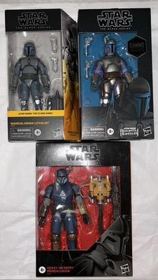Star Wars Black Series Mandalorian Lot Jango Fett, Loyalist, Heavy Infantry - Image 1 of 4