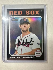 2024 Topps Heritage High Number Black Chrome Kutter Crawford /75 Red Sox - Picture 1 of 2
