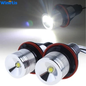 2X Angel Eyes Halo LED 6500K White Light Bulbs For BMW E39 E60 E61 E64 E83 E53 - Picture 1 of 10