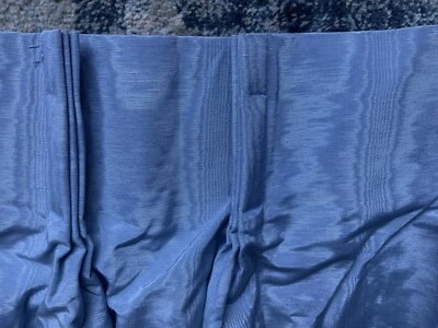 "PAR de paneles de cortina de satén forrados pesados 48 X 80"" forrados con peso pellizco-pliegue" Foto 1 de 4