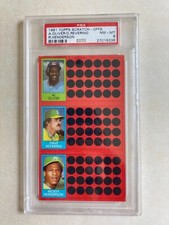 Psa 8 1981 topps Scratch -offs Rickey Henderson full panel Al oliver