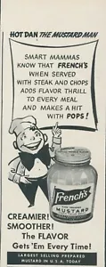 1941 Frenchs Mustard Hot Dan The Mustard Man Chef Hat Vintage Print Ad L9 - Picture 1 of 1
