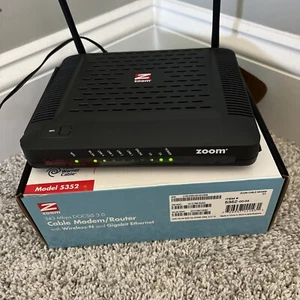 1C Zoom Model 5352 DOCSIS 3.0 Cable Modem Router Wireless N and Gigabit Ethernet - Picture 1 of 3