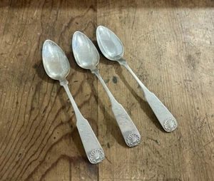 Antique Early Coin Silver Spoons, Rare - Picture 1 of 15