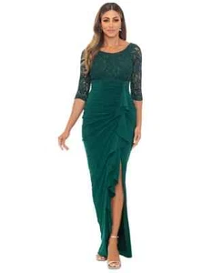 $149 Betsy & Adam Scoop-Neck 3/4-Sleeve Sheath Dress, Pine Green, 4 - Picture 1 of 4