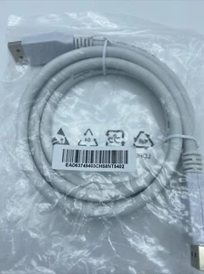 White DisplayPort To DisplayPort Cable - E119932 9U AWM Style 20276 New - Picture 1 of 4