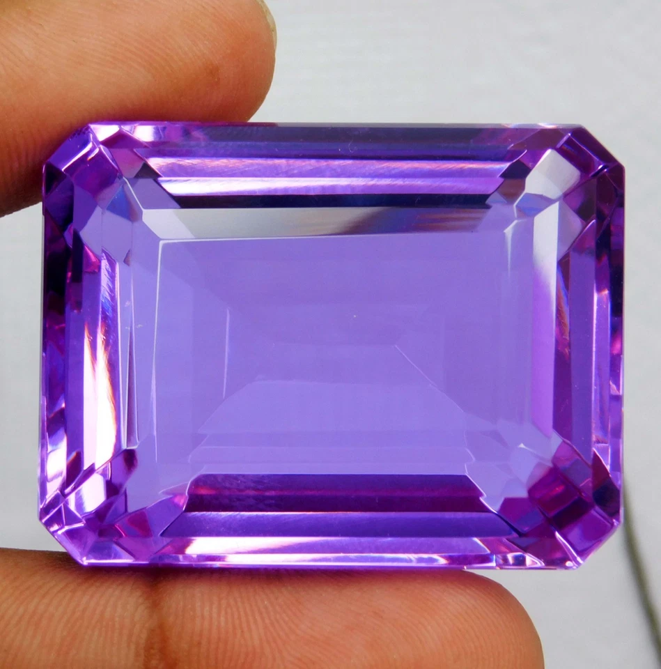 Tanzanita púrpura certificada 194,15 quilates - piedra preciosa suelta corte esmeralda natural Foto 1 de 4