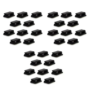 30Pcs Wire Clip Black Car Tie Rectangle Cable Holder Mount Clamp Self Adhesive J - Afbeelding 1 van 13