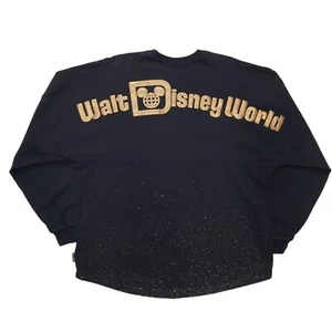 Disney WDW Spirit Jersey Belle of Ball Black Bronz Puff Metallic Glitter Adult L - Picture 1 of 12