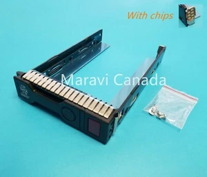 Genuine HP 3.5" HDD Tray Caddy DL380 DL360, G8 G9 651314-001 651320-001 Chips - Picture 1 of 3