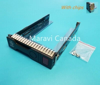 Genuine HP 3.5" HDD Tray Caddy DL380 DL360, G8 G9 651314-001 651320-001 Chips - Image 1 of 3