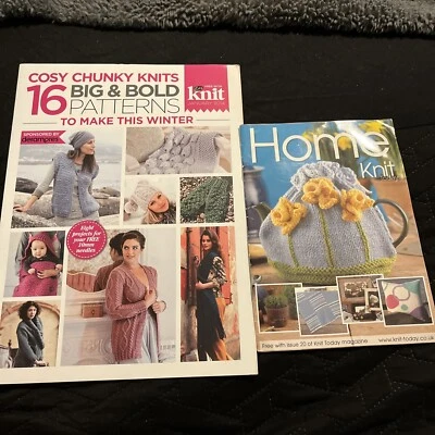 2 Knitting Booklet - Cosy Chunky Knits - 16 Big & Bold Patterns & Home Knit- VGC - Image 1 of 4