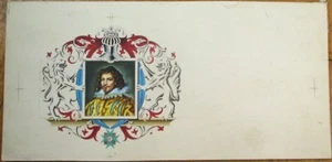 Hand-Painted / Original Art 1940s Cigar Box Label from French Printer's Archive - Picture 1 of 1