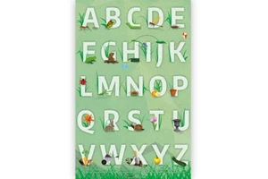 "Póster de carteles de maestro de aula de insectos de jardín letras alfabeto letras niños 11""x17" - Imagen 1 de 2
