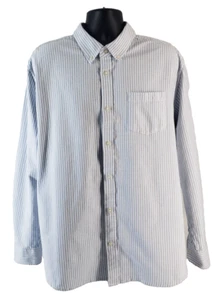 GAP Herren Hemd GR XXL Button Down Langarm gestreift hellblau weiß Baumwolle - Bild 1 von 14