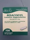 Bisacodyl Suppositories,10 MG Suppositories 100 ct EXP: 04/2026 ( Made In USA)