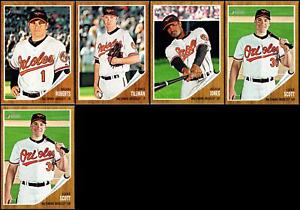 (5) 2011 Topps Heritage  Baltimore Orioles Lot
