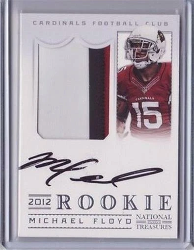 2012 National Treasures нашивка с автографом No308 Майкл Флойд 96/99 с автографом - плоская S/H - Изображение 1 из 1