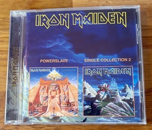 IRON MAIDEN 2 LP on 1 CD - Powerslave / Single Collection 2 - Imagen 1 de 3