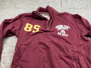 Arizona State Sun Devils sweatshirt Mens Small 1/4 Zip Sweater Pullover NCAA - Picture 1 of 10