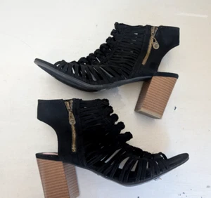 Sandalias de tacón G By GUESS negras con tiras talla 10 - Imagen 1 de 13
