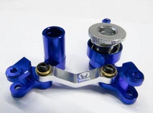 CR-BL Blue Aluminum Steering Bellcrank fits Traxxas 4x4 Slash Stampede Rustler - Picture 1 of 6