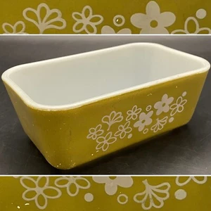 Pyrex Spring Blossom Version 1 aka Crazy Daisy 502 Refrigerator Dish 1972-79 USA - Picture 1 of 15