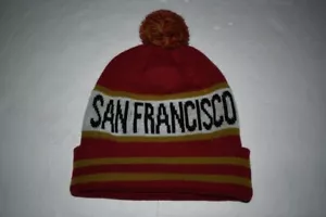 Adult San Francisco 49ers OSFM Beanie Stocking Cap Hat (Red) NFL Officially Lice - Picture 1 of 2