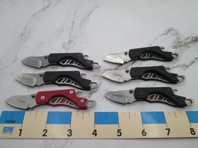 Lote de seis: 5 cuchillos Kershaw 1025 Cinder Linerlock de goma negros y 1 rojos Foto 1 de 4