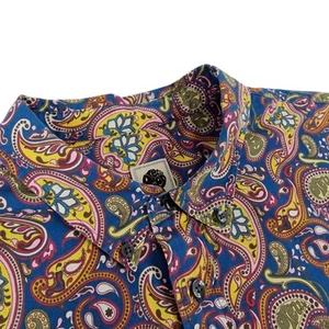 Pretty Green Mens Paisley Shirt Size XL Long Sleeve Liam Gallagher Oasis - Picture 1 of 12