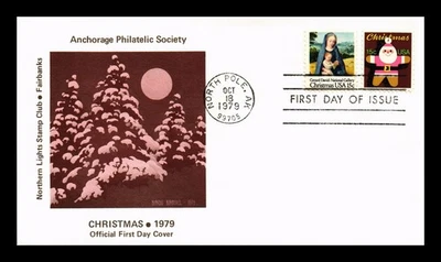US COLLECTIBLE FIRST DAY OF ISSUE COVER CHRISTMAS NORTH POLE ALASKA 1979 - Image 1 of 2