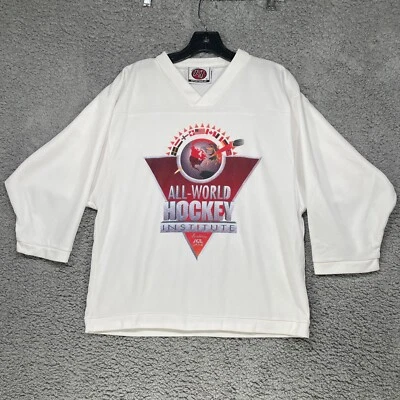Camiseta Anaheim Ice All World Hockey Institute Juvenil Grande Blanca California K1 Foto 1 de 4