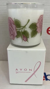 Vintage retired 2003 Avon Breast Cancer Crusade Candle Rose Scent - NIB - Picture 1 of 4