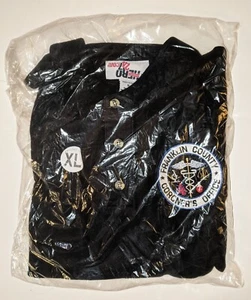 Polo de golf Franklin County Foroner parche bordado directo para hombre XL negro - Imagen 1 de 2