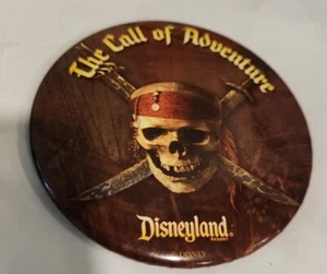 Pirates of the Caribbean Disneyland Call of Adventure Vintage Disney Pinback 040 - Picture 1 of 2