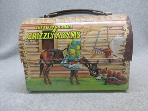 1977 GRIZZLY ADAMS Western DOME LUNCHBOX  Condition#6 Rust at left edge only - Picture 1 of 5