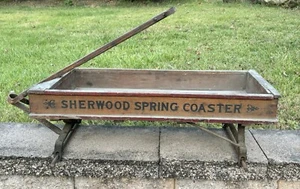 Rare Antique Sherwood Spring Coaster Heavy Duty Wood Wagon Spring Suspension - Picture 1 of 18