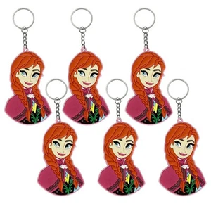 Set of 6 Disney Frozen Anna Keyrings Party Bags Gifts - Picture 1 of 2