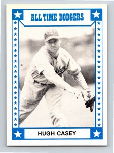 1980 TCMA All Time Brooklyn/Los Angeles Dodgers Blue Backs Hugh Casey Brooklyn