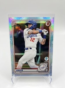 2020 Bowman 1st Edition #BFE-3 Jacob Amaya Sky Blue Foil Parallel Rookie Dodgers