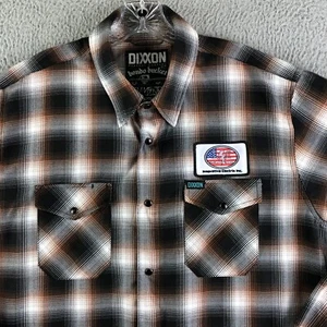 Dixxon Flannel Co Pearl Snap Hemd Herren XLT braun kariert Bondo Bucket Company Logo - Bild 1 von 13